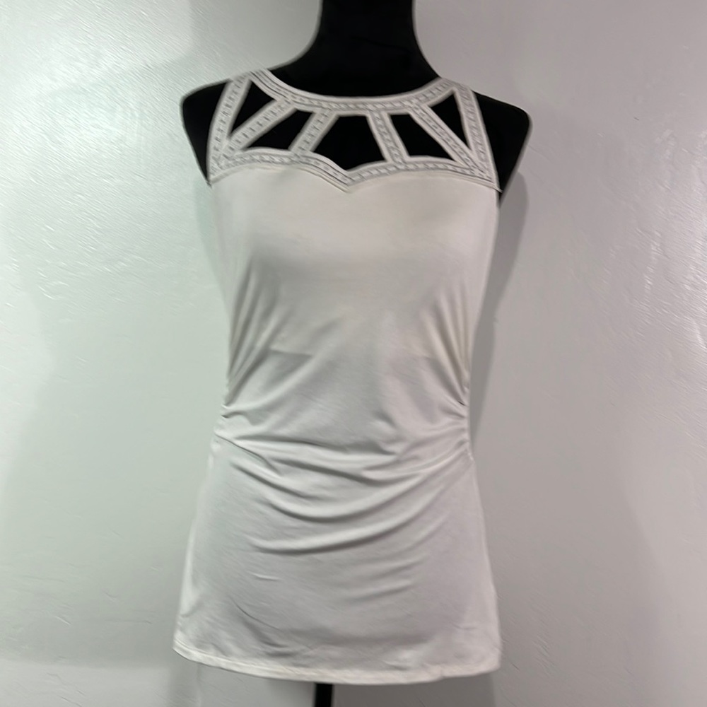 White House Black Market Web Neck Tank Top Size S